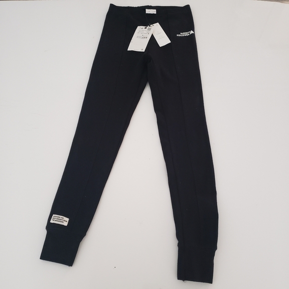 Zara Black label detail ribbed leggings jogger kid size 10 - Picture 4 of 7